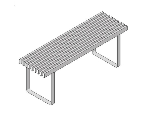 Eﬀegibi Topkapi Скамейка 115x35x44см, цвет:нержавеющая сталь/бирманский тик. HA 65 10 0021