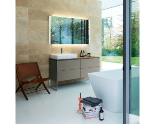 Duravit XSquare База на ножках на 1 раковину слева L 140х57.8х40см, с 4 выдв ящик, цвет: фланелево серый матовый с консолью напольная, цвет орех и накладной раковиной. 0454600000, XS4923L9090, XS060GL77 Duravit XSquare База на ножках на 1 раковину слева L 140х57.8х40см, с 4 выдв ящик, цвет: фланелево серый матовый с консолью напольная, цвет орех и накладной раковиной. 0454600000, XS4923L9090, XS060GL77