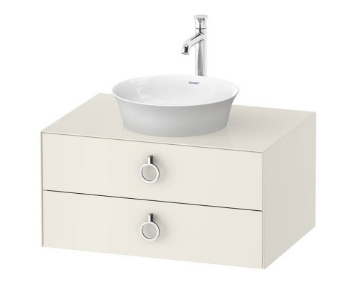 Duravit White Tulip Тумбочка подвесная 80x55х40.8см., раковина, 2 ящика с ручкой, цвет: Nordic White HighGloss. WT49900H4H4,  2362430079