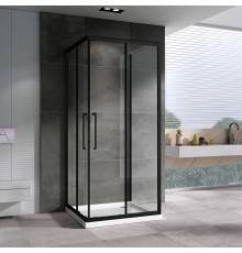 Душевой уголок Abber Schwarzer Diamant AG02080BH-S80B 80x80, профиль черный,  стекло прозрачное