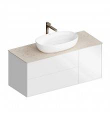 Kerama Marazzi PLAZA Modern Тумба подвесная 120x48см, 3 ящика, цвет: белый . PLB.M.120.3\WHT