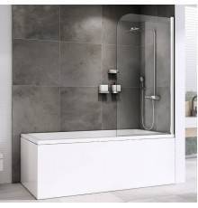 Шторка на ванну Abber Ewiges Wasser AG52100 100x140, профиль хром, стекло прозрачное
