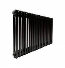 Трубчатый радиатор ТЕПЛОФОРТ ТР2057, 20 секций, боковое подключение 3/4”, черный мат 200104