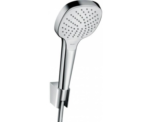 Hansgrohe Cromа Select E Vario Настенный держатель с ручным душем, цвет: хром/белый. 26425400 Hansgrohe Cromа Select E Vario Настенный держатель с ручным душем, цвет: хром/белый. 26425400