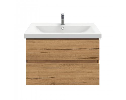 Тумба с раковиной SanStar Lavanti 80 подвесная, дуб вотан, раковина Como