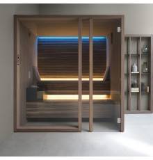 Effegibi Yoku S Door Био-Сауна 202x180х214см, угловая SX, цвет: черный орех. BI 70 20 0008