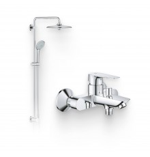 Душевой комплект Смеситель Grohe BauEdge 23604001 + Стойка Euphoria 27421002