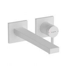 Hansgrohe Tecturis E Смеситель для раковины, однорычажный, настенный, с изливом 22,5, скрытого монтажа, цвет: матовый белый. 73051700