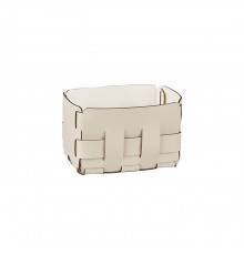 ADJ Корзинка Mini Bottega, 12x19xH13 см., цвет: панна котта/белый. 1012.16/10
