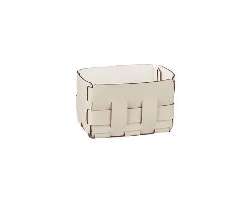 ADJ Корзинка Mini Bottega, 12x19xH13 см., цвет: панна котта/белый. 1012.16/10 ADJ Корзинка Mini Bottega, 12x19xH13 см., цвет: панна котта/белый. 1012.16/10