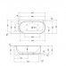 Duravit Luv Ванна пристенная 185x95см, из минерального литья, угол слева, с панелью и ножками, цвет: белый. 700431000000000, 792208000001000