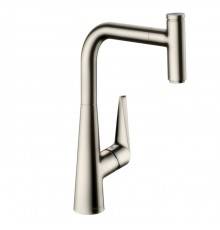 Hansgrohe Kitchen Кухонный смеситель для кухни, однорычажный, с вытяжным изливом, сталь. 72822800