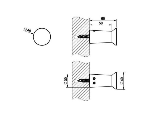 Gessi Cono Крючок, цвет: Black Metal Brushed PVD. 45521#707
