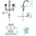 THG Ange Смеситель для раковины, 3 отв., цвет: хром. A2G-A02-151
