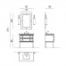 Oasis Lutetia Композиция №30 Комплект мебели напольный, 93х53хh210см, цвет: Dark Grey/хром.