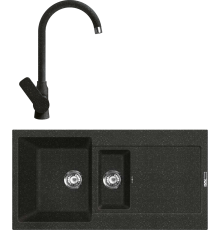 Комплект Мойка Lava D5.BAS basalt + Смеситель SG07 BAS basalt