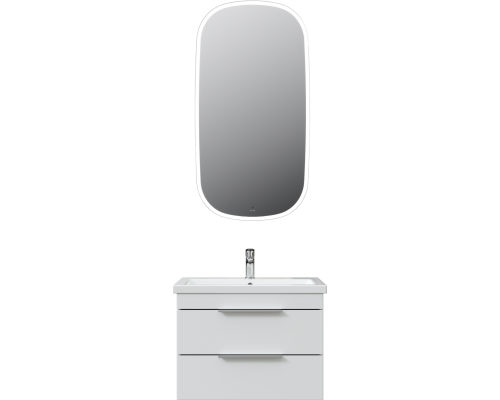 Мебель для ванной комнаты STWORKI Копенгаген 70 подвесная, белая, зеркало AM.PM Func 65