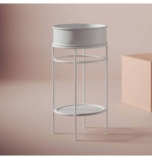 Artceram VOGUE Металическая структура Oslash;44хh72,5см с раковиной Atelier без отв. под смеситель, с сетчатой полочкой, напольный, цвет: белый матовый. ACA058 05,  ATL001 01 00