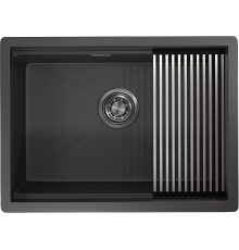 Мойка кухонная Granula Kitchen Space 6045U, черный матовый