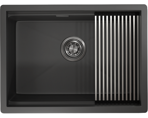 Мойка кухонная Granula Kitchen Space 6045U, черный матовый