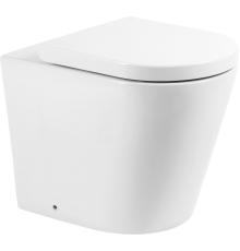 Унитаз приставной BelBagno Flay-r BB1003CBR безободковый, крышка BB865SC с микролифтом