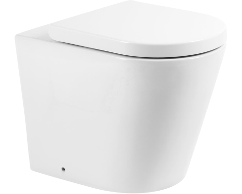 Унитаз приставной BelBagno Flay-r BB1003CBR безободковый, крышка BB865SC с микролифтом