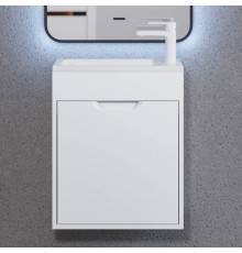 Тумба с раковиной Uperwood Modul 50 подвесная, 1 дверца, матовая белая