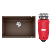 Комплект Мойка Blanco Subline 700-U кофе + Измельчитель Franke