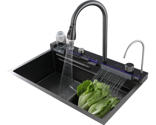 Мойка кухонная Ceruttispa Gloria II nano black, черная