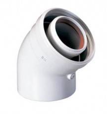 Дымоходы коаксиальные Коаксиальный отвод 45 (Арт.:KHG 71410161) KHG 71410161