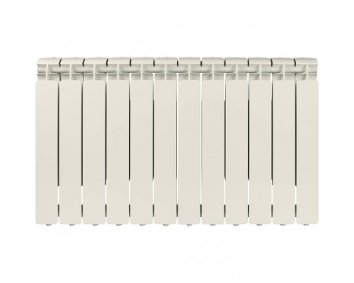 Радиатор алюминиевый STOUT Bravo 500 12 секций боковое подключение RAL9010 SRA-0110-050012 (SRA-0110-050012)