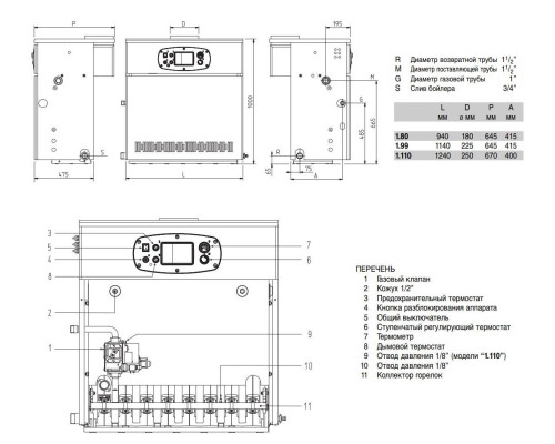 Газовый напольный котел Baxi SLIM HPS 1.99 с открытой камерой (A7114601)