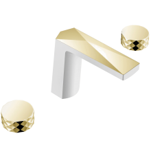 Смеситель для раковины Boheme Venturo 150-WG-DIAMOND белый, золото