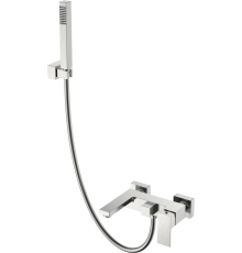 Смеситель для ванны с душем Boheme Qubic 473-NB brushed nickel