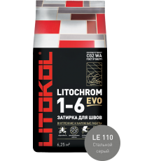 Затирка для плитки Litokol Litochrom 1-6 Evo LE.110 стальной серый