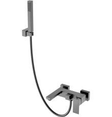 Смеситель для ванны с душем Boheme Qubic 473-GM matt gun metal
