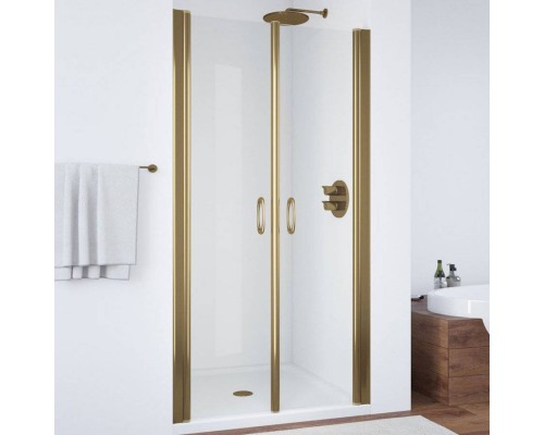 Душевая дверь в нишу Vegas Glass E2P 80 05 01 профиль бронза, стекло прозрачное