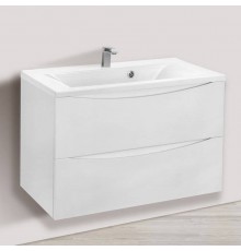 Тумба с раковиной Vincea Mia 75 белая глянцевая