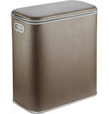 Корзина для белья Geralis RBH-M темная, хром, малая
