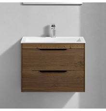 Тумба с раковиной Vincea Chiara 2D 60, 2 ящика, дуб табак, с белой раковиной