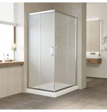 Душевой уголок Vegas Glass ZA-F Tur Novo 90*80 08 10 профиль глянцевый хром, стекло сатин
