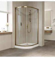 Душевой уголок Vegas Glass ZS-F Tur Novo 90*80 05 01 профиль бронза, стекло прозрачное