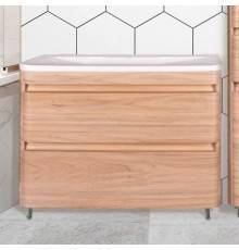 Тумба под раковину Style Line Атлантика 100 Люкс Plus, напольная, ясень перламутр