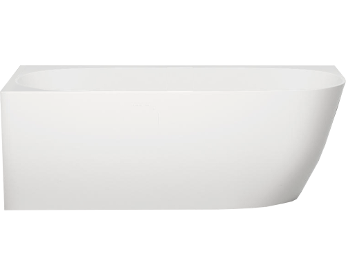 Ванна из искусственного камня Salini Sofia Corner L 170x85 см, угловая, со сливом-переливом, с донным клапаном, матовая, фурнитура белая, асимметричная