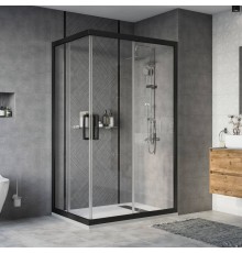 Душевой уголок STWORKI Карлстад 120x90 см профиль черный матовый
