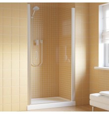 Душевая дверь в нишу Vegas Glass EP Lux 85 07 01 R профиль матовый хром, стекло прозрачное
