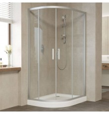 Душевой уголок Vegas Glass ZS-F 100*90 07 01 профиль матовый хром, стекло прозрачное
