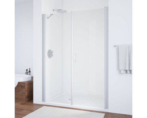 Душевая дверь в нишу Vegas Glass EP-F-2 170 07 01 R профиль матовый хром, стекло прозрачное