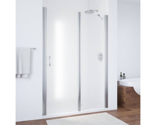 Душевая дверь в нишу Vegas Glass EP-F-1 130 08 10 R профиль глянцевый хром, стекло сатин