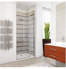 Душевая дверь в нишу GuteWetter Trend Door GK-862BP левая 108 см стекло бесцветное Two, профиль хром